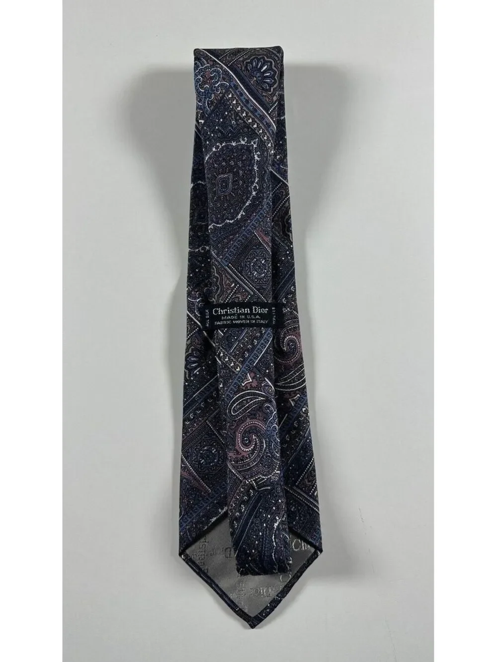 Christian Dior Tie Blue/ Pink Pattern